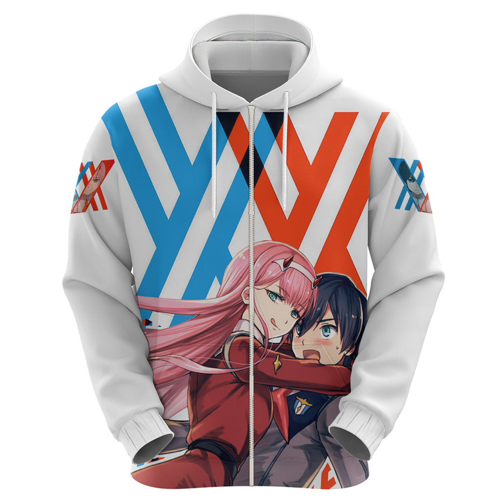 Hiro and Zero Two Strelitzia Hoodie Anime Style Hiro and Zero Two Strelitzia Hoodie Anime Style