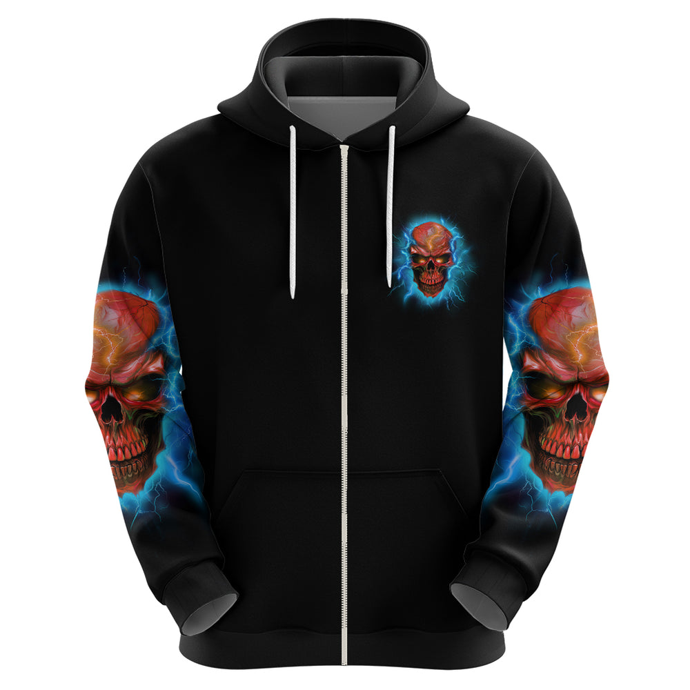 I Can't Go To Hell Thunder Skull Hoodie I Can't Go To Hell Thunder Skull Hoodie