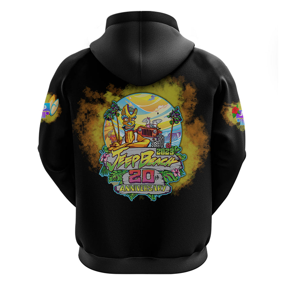 JEEP Beach Hoodie Anniversary 20th 2023 Black Style JEEP Beach Hoodie Anniversary 20th 2023 Black Style
