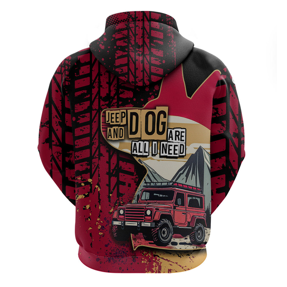 Jeep Life - Jeep and Dogs Are All I Need Hoodie Jeep Life - Jeep and Dogs Are All I Need Hoodie