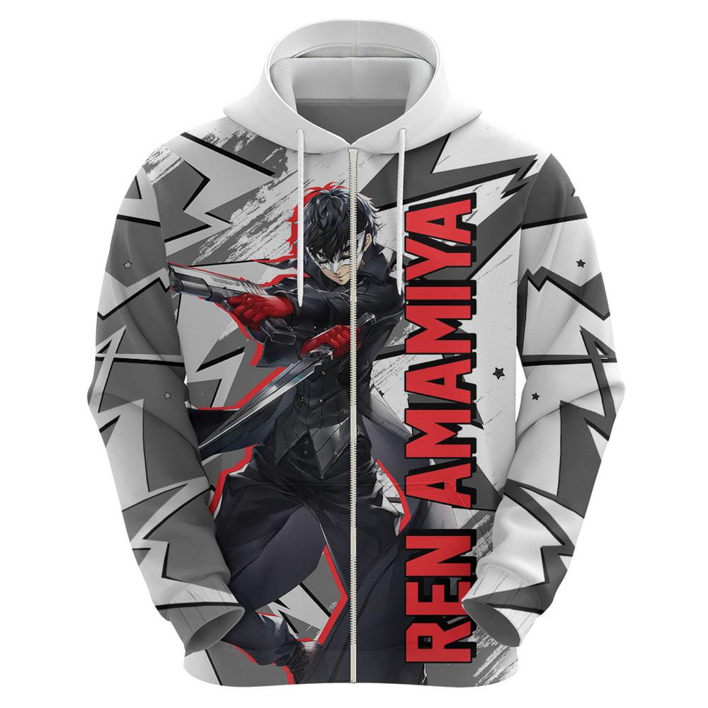 Joker Persona Hoodie Anime Mix Polygon Cyber Style Joker Persona Hoodie Anime Mix Polygon Cyber Style