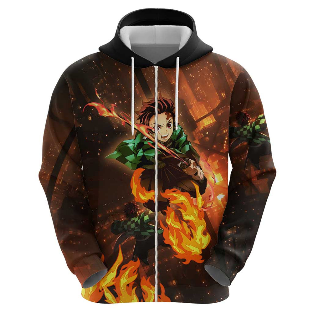 Kamado Tanjiro in Infinity Castle - Demon Slayer Hoodie Anime Style Kamado Tanjiro in Infinity Castle - Demon Slayer Hoodie Anime Style