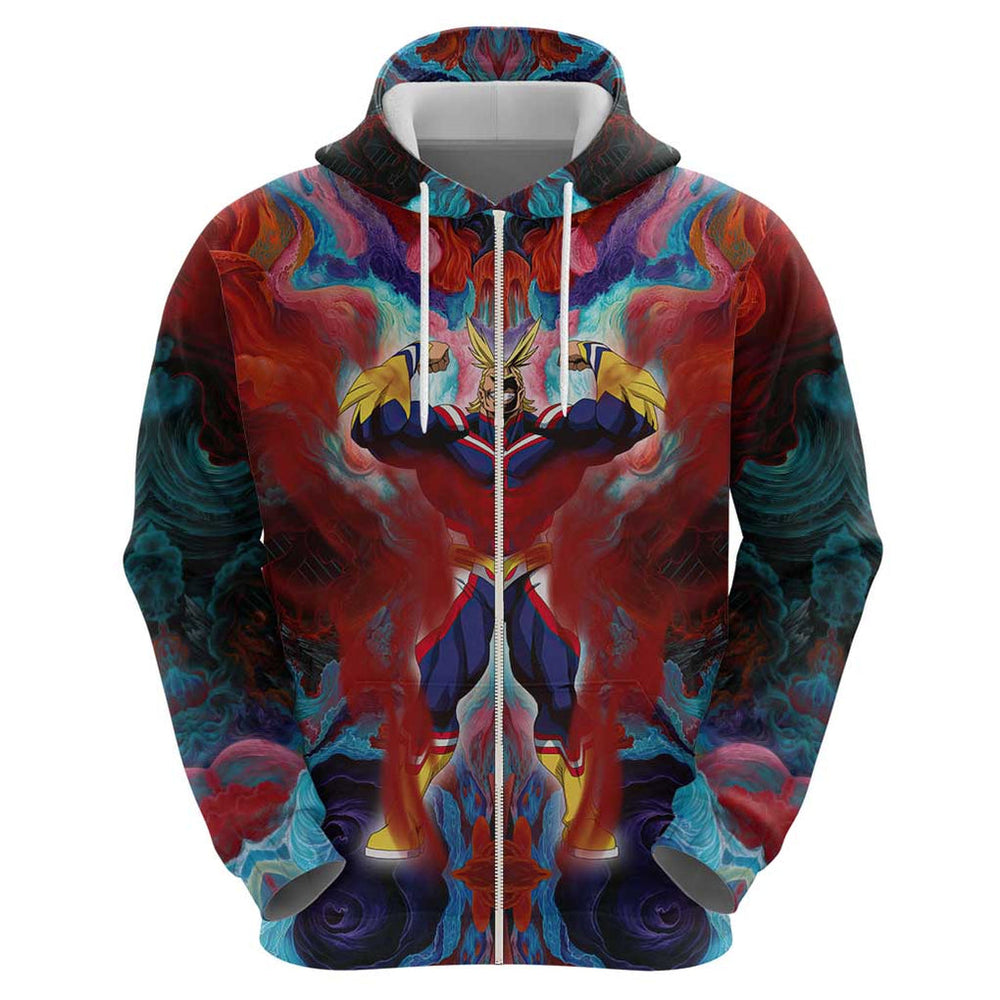 Atmospheric Blast All Might My Hero Academia Hoodie Anime Mix Abstracs Trippy Style Atmospheric Blast All Might My Hero Academia Hoodie Anime Mix Abstracs Trippy Style
