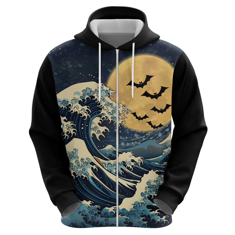 Kanagawa Wave Janpan Halloween Hoodie Japan Art Style Kanagawa Wave Janpan Halloween Hoodie Japan Art Style