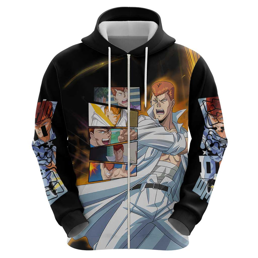 Kazuma Kuwabara - YuYu Hakusho Hoodie Anime Style Kazuma Kuwabara - YuYu Hakusho Hoodie Anime Style
