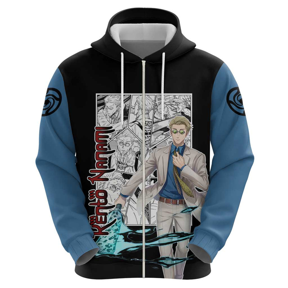 Kento Nanami - Jujusu Kaisen Hoodie Anime Mix Manga Style Kento Nanami - Jujusu Kaisen Hoodie Anime Mix Manga Style