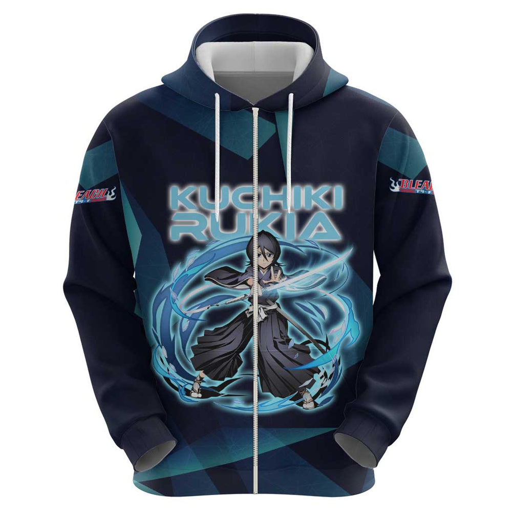 Kuchiki Rukia Bleach Hoodie Frost Aura Anime Energy Style Kuchiki Rukia Bleach Hoodie Frost Aura Anime Energy Style