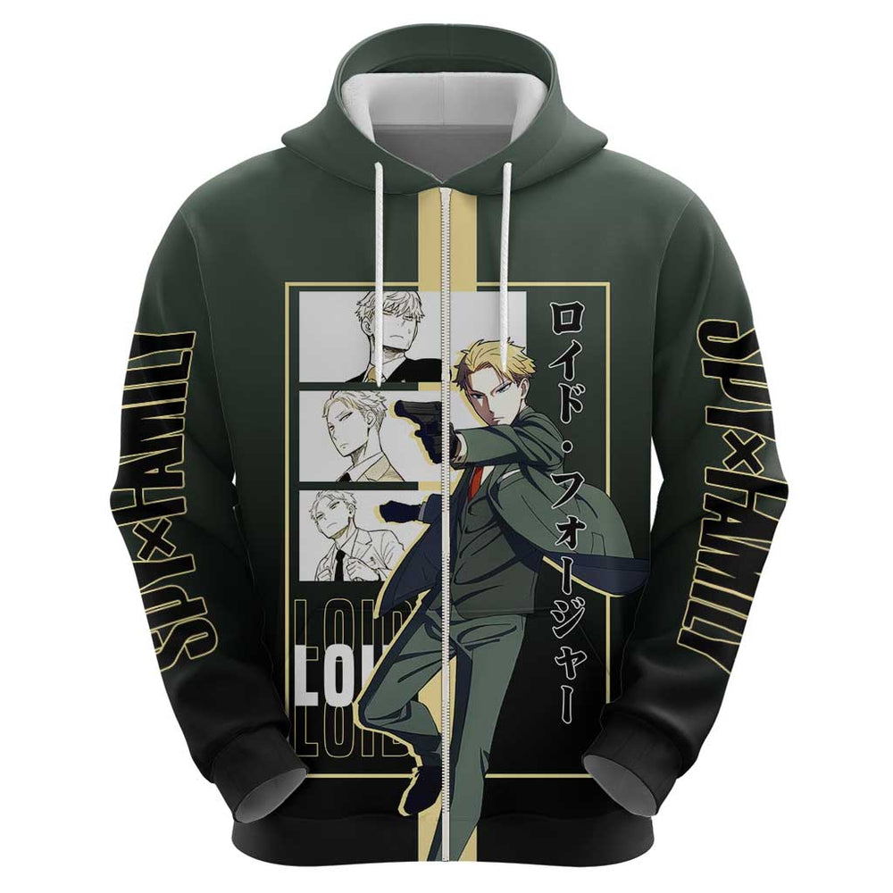 Loid Forger Spy x Family Hoodie with Cool Spy Pose and Sleek Design Loid Forger Spy x Family Hoodie with Cool Spy Pose and Sleek Design