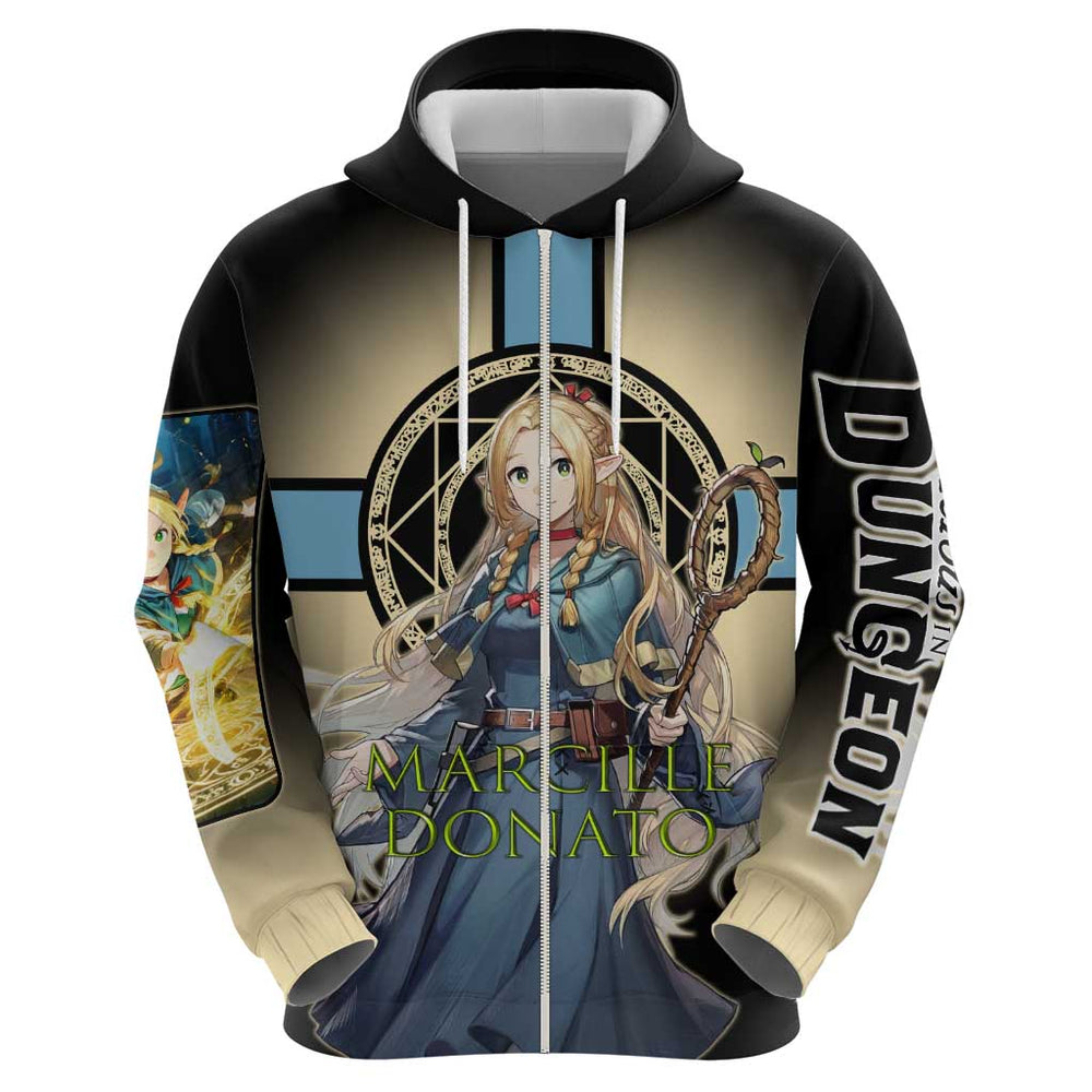Marcille Donato Elf Mage Hoodie Fantasy Anime Illustration Style Marcille Donato Elf Mage Hoodie Fantasy Anime Illustration Style