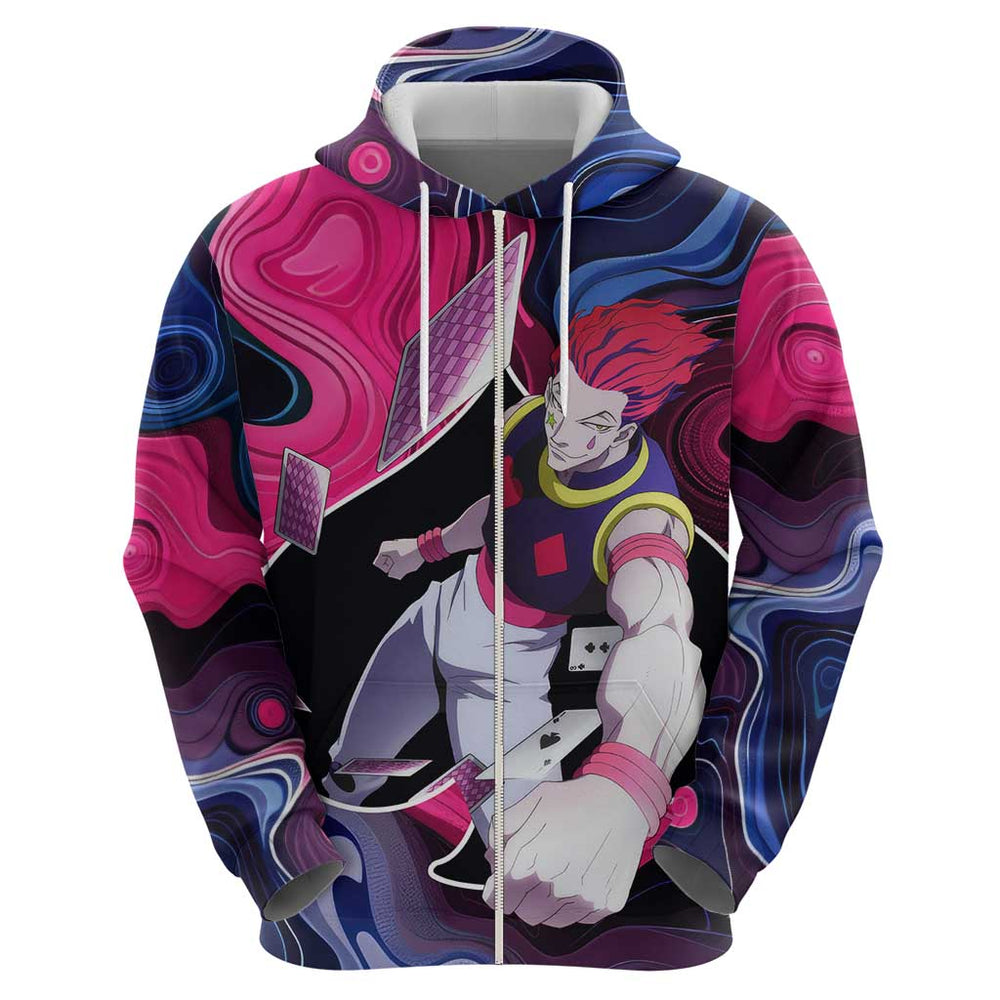 Mystic Faces Hisoka Hunter X Hunter Hoodie Anime Mix Hippie Style Mystic Faces Hisoka Hunter X Hunter Hoodie Anime Mix Hippie Style