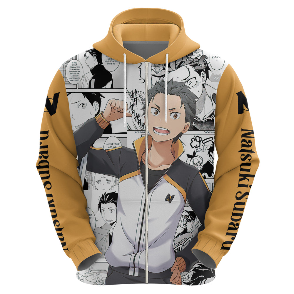 Natsuki Subaru Hoodie Hajimeru Isekai Seikatsu Natsuki Subaru Hoodie Hajimeru Isekai Seikatsu