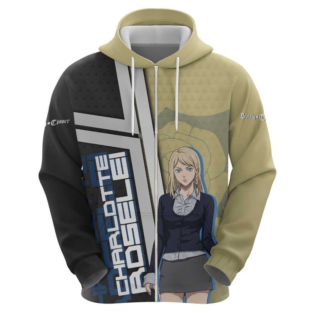 Black Clover Charlotte Roselei Hoodie Anime Illustration Style Black Clover Charlotte Roselei Hoodie Anime Illustration Style