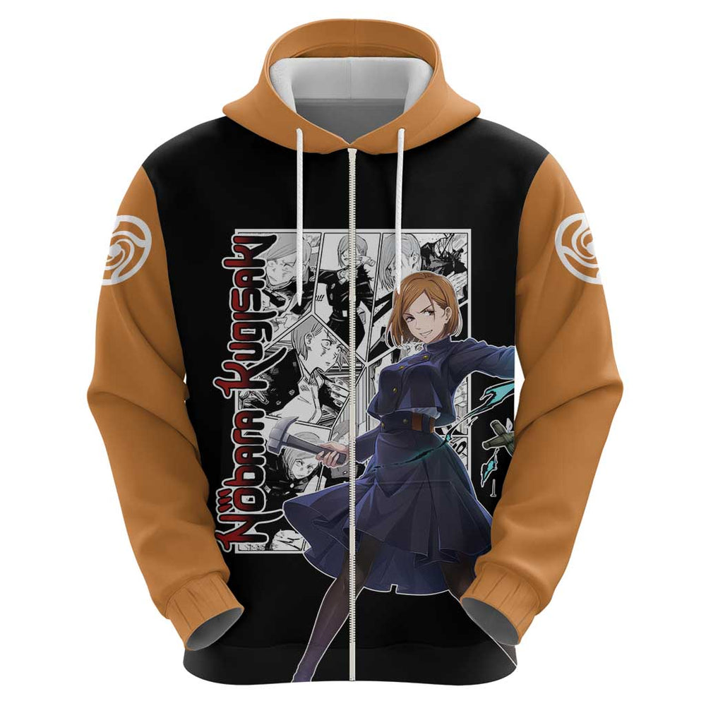 Nobara Kugisaki - Jujustu Kaisen Hoodie Anime Mix Manga Style Nobara Kugisaki - Jujustu Kaisen Hoodie Anime Mix Manga Style