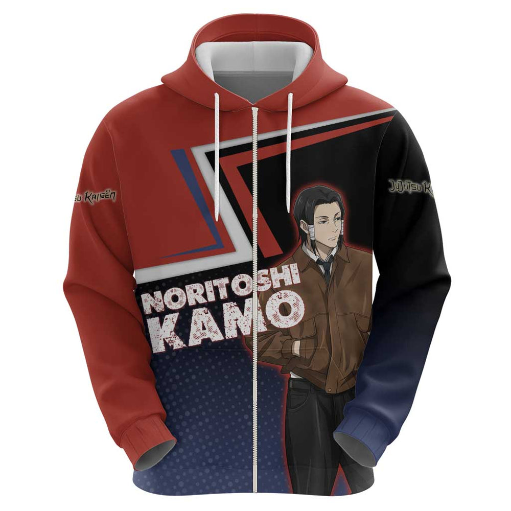 Noritoshi Kamo Hoodie Red and Navy Anime Style Noritoshi Kamo Hoodie Red and Navy Anime Style