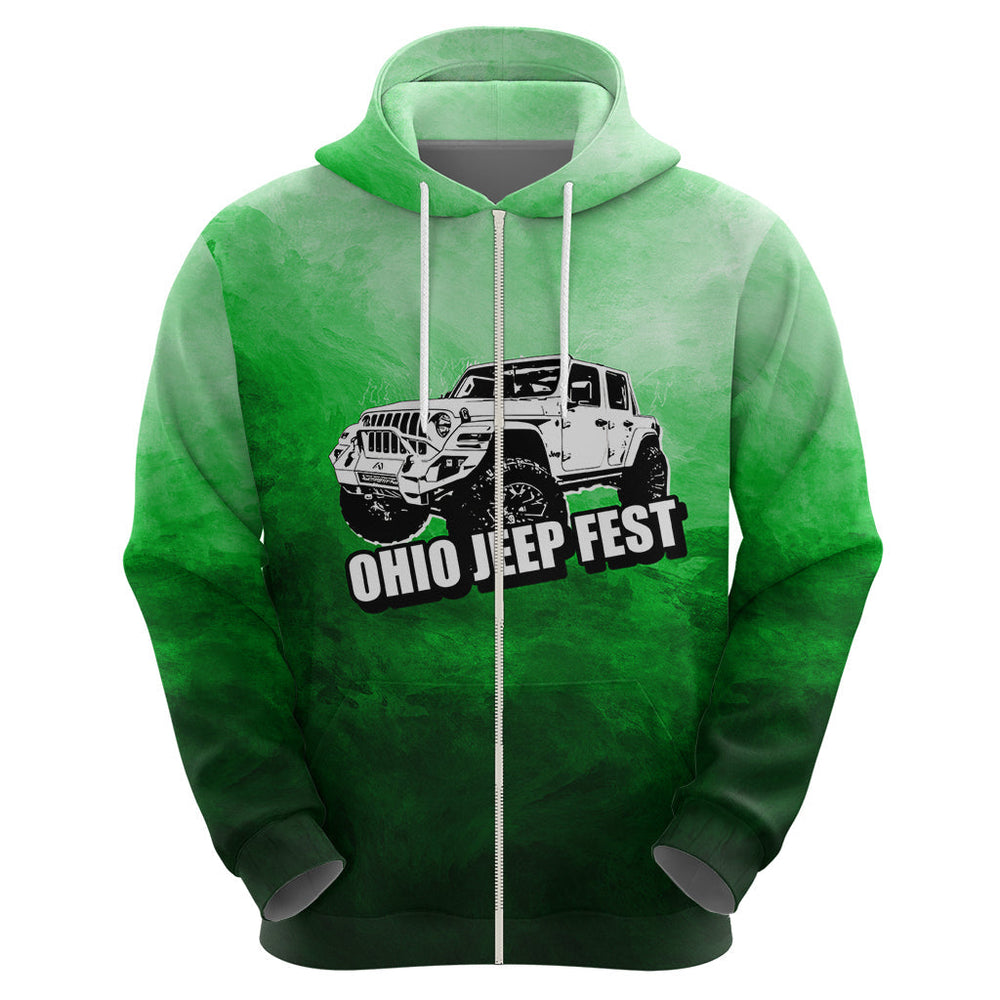 Ohio Jeep Fest Hoodie Green Style Ohio Jeep Fest Hoodie Green Style