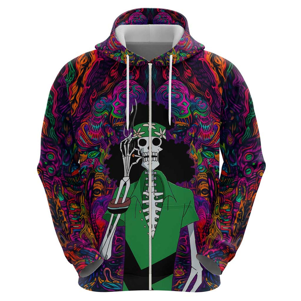 One Piece Hippie Trip Brook Hoodie Anime Style One Piece Hippie Trip Brook Hoodie Anime Style