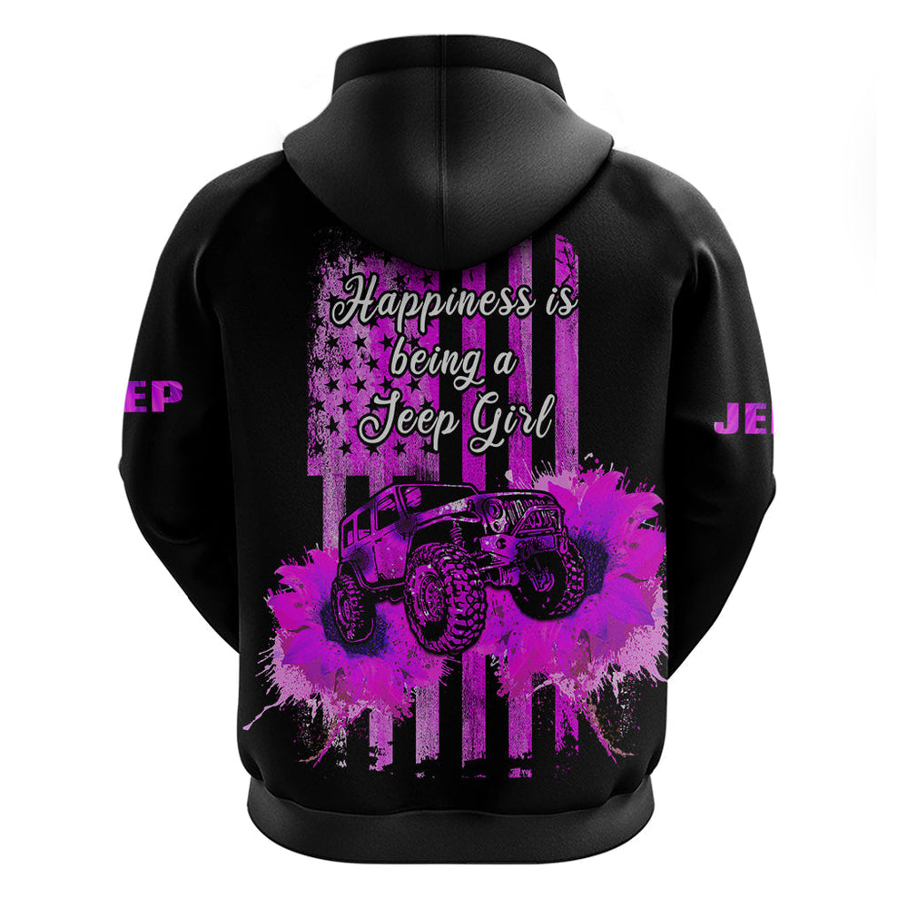 Pink Jeep Sunflower Hoodie Happiness Is Being A Jeep Girl Pink Jeep Sunflower Hoodie Happiness Is Being A Jeep Girl