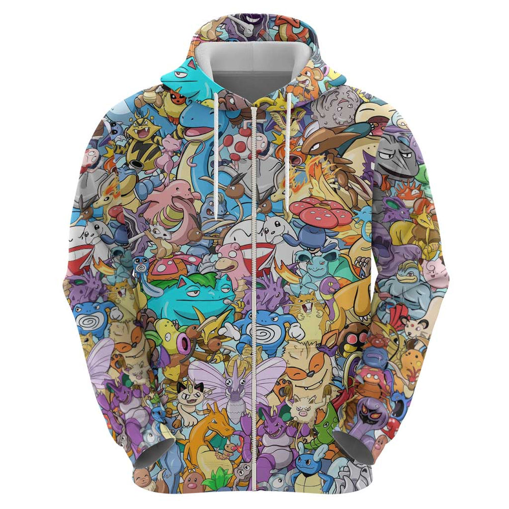 Pocket Monsters Poke Hoodie Japan Anime Style Pocket Monsters Poke Hoodie Japan Anime Style