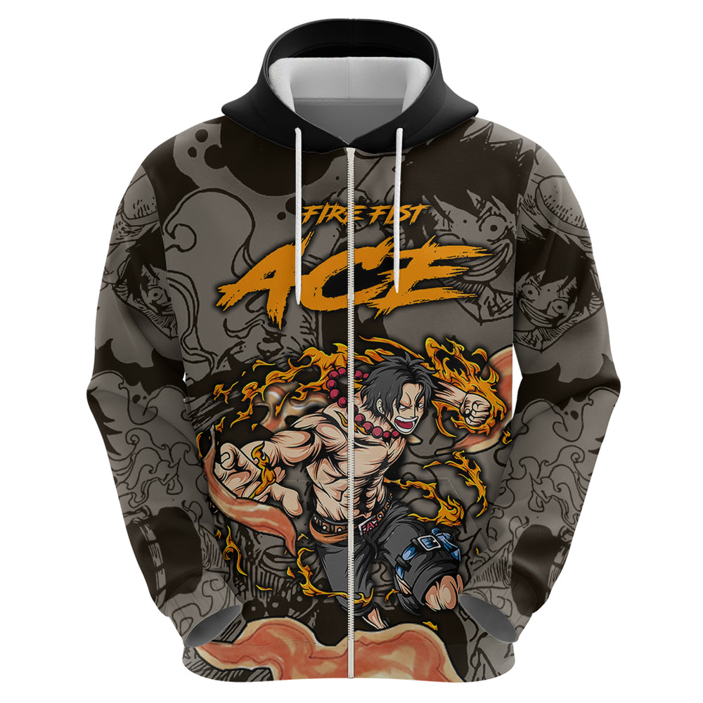 Portgas D.Ace - Fire Fist Of One Piece Hoodie Anime Mix Manga Style Portgas D.Ace - Fire Fist Of One Piece Hoodie Anime Mix Manga Style