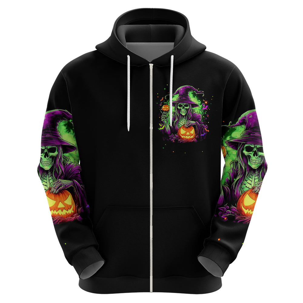 Pumpkin Witch Skull Hoodie Witches Be Trippin DT01 Pumpkin Witch Skull Hoodie Witches Be Trippin DT01