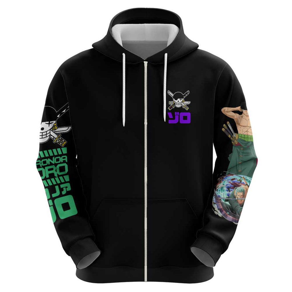 Roronoa Zoro V4 One Piece Hoodie Anime Style Roronoa Zoro V4 One Piece Hoodie Anime Style