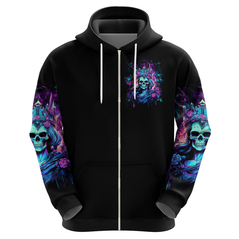 Rose Skull Hoodie Bitch I'm Not A Princess I'm The Fucking Queen DT01 Rose Skull Hoodie Bitch I'm Not A Princess I'm The Fucking Queen DT01