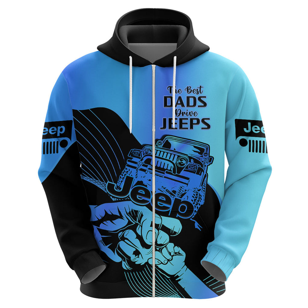 Blue Jeep Dad Hoodie Happy Fathers Day Best Dads Drive Jeeps Blue Jeep Dad Hoodie Happy Fathers Day Best Dads Drive Jeeps
