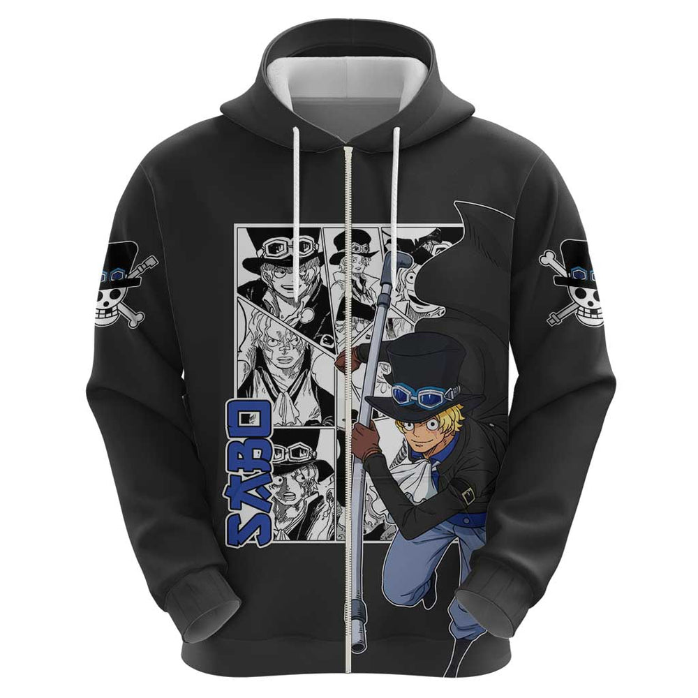 Sabo - One Piece Hoodie Anime Mix Manga Style Sabo - One Piece Hoodie Anime Mix Manga Style