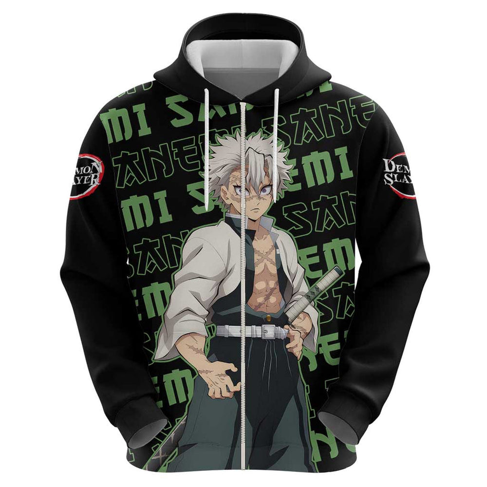 Sanemi Shinazugawa - Demon Slayer Hoodie Anime Mix Pattern Style Sanemi Shinazugawa - Demon Slayer Hoodie Anime Mix Pattern Style