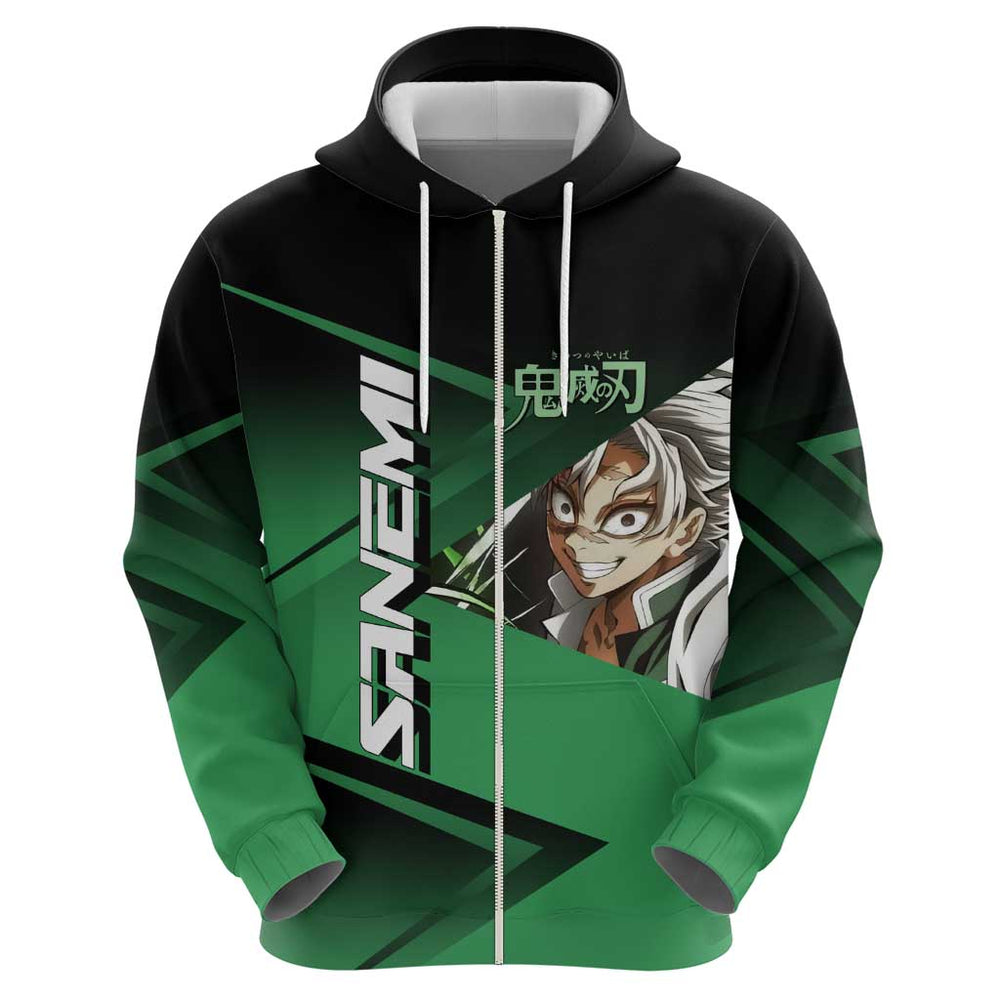 Sanemi Shinazugawa Wind Rally Hoodie Sporty Anime Mashup Style Sanemi Shinazugawa Wind Rally Hoodie Sporty Anime Mashup Style