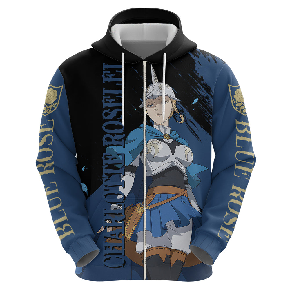 Blue Rose Charlotte Roselei Hoodie Black Clover Blue Rose Charlotte Roselei Hoodie Black Clover