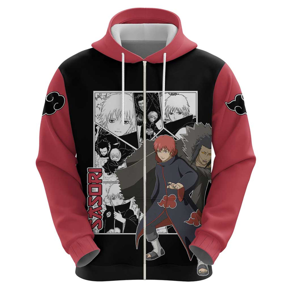 Sasori - Naruto Hoodie Anime Mix Manga Style Sasori - Naruto Hoodie Anime Mix Manga Style