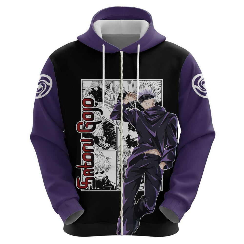 Satoru Gojo - Jujutsu Kaisen Hoodie Anime Mix Manga Style Satoru Gojo - Jujutsu Kaisen Hoodie Anime Mix Manga Style