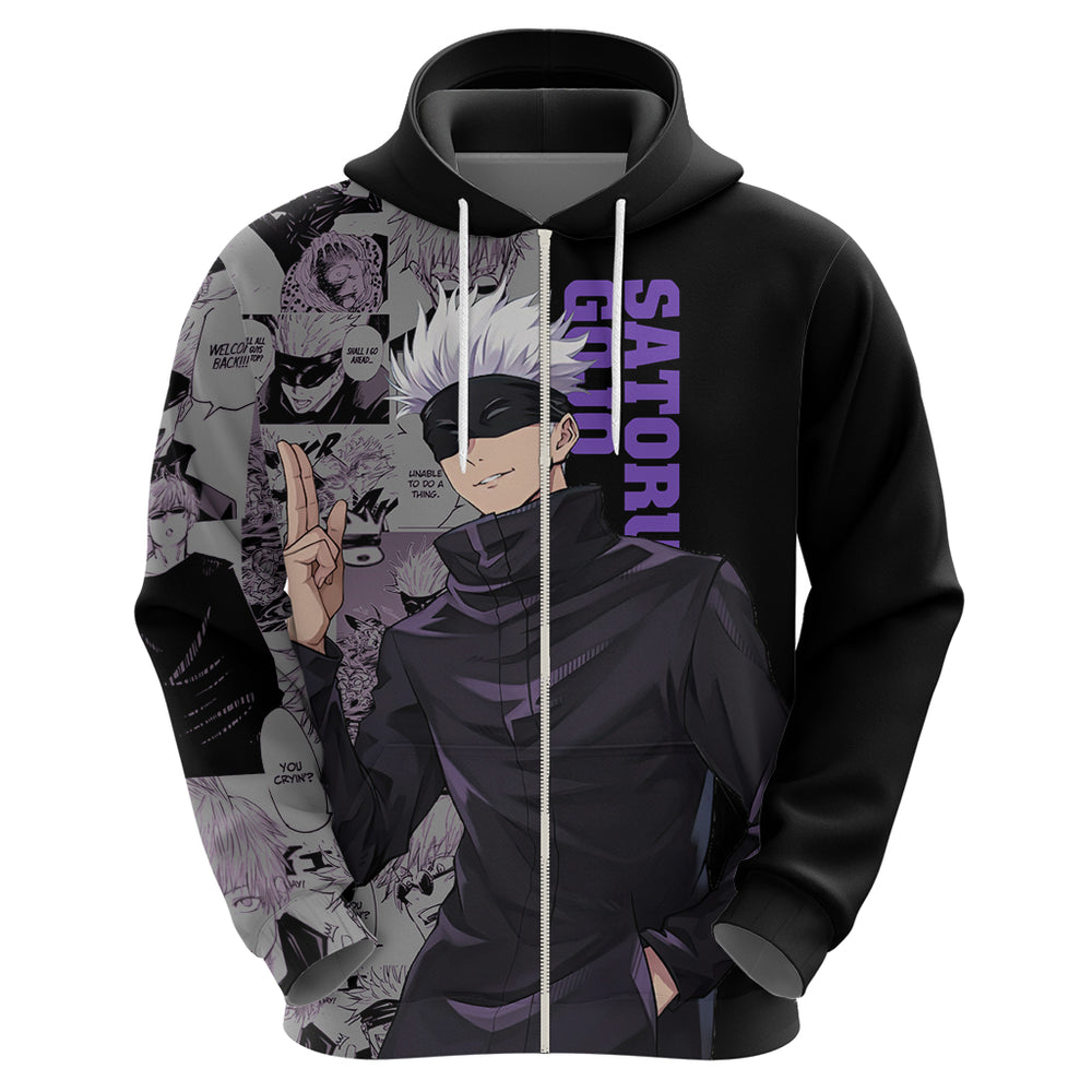 Satoru Gojo - Jujutsu Kaisen Hoodie Manga Style Satoru Gojo - Jujutsu Kaisen Hoodie Manga Style