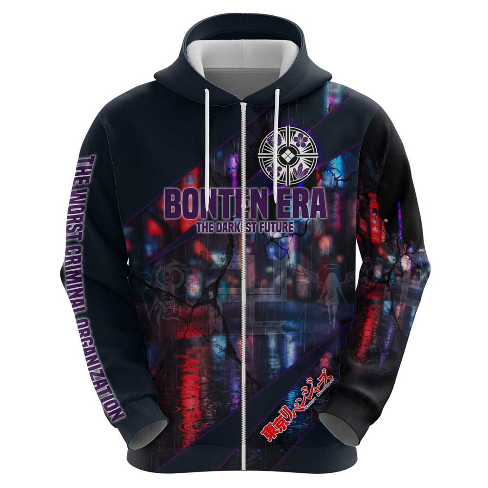 Bonten Era The Darkest Future Hoodie Cyberpunk Noir Gang Art Style Bonten Era The Darkest Future Hoodie Cyberpunk Noir Gang Art Style