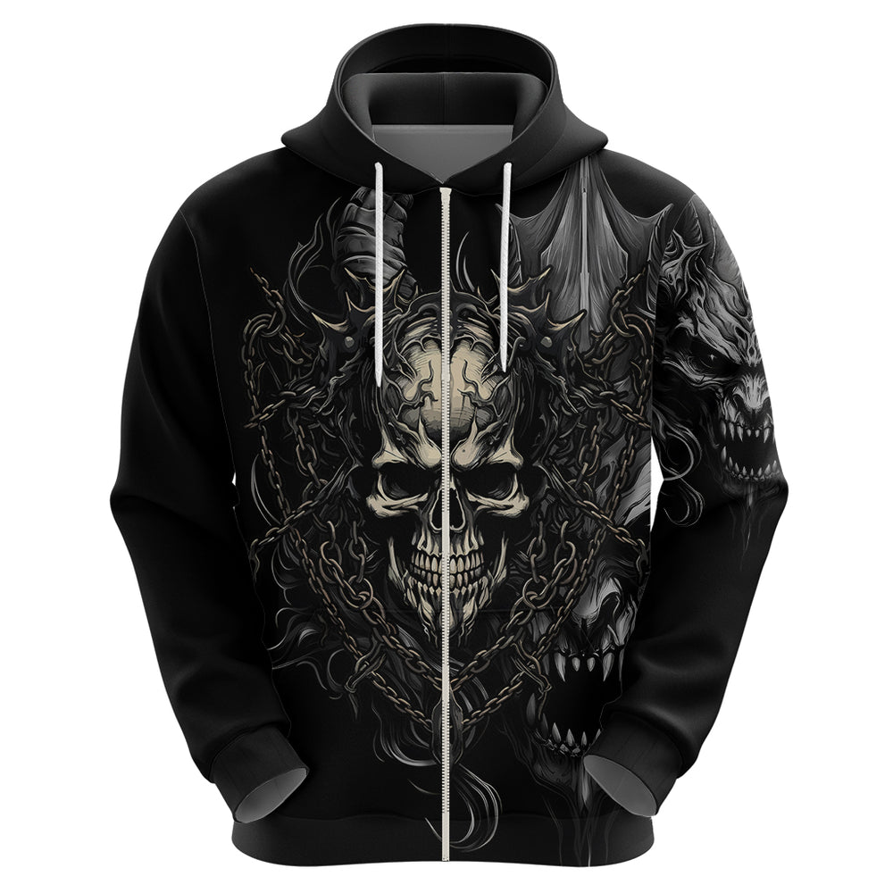 Skull Demon Fantasy Hoodie Time To Unleash A Litte Hell Skull Demon Fantasy Hoodie Time To Unleash A Litte Hell