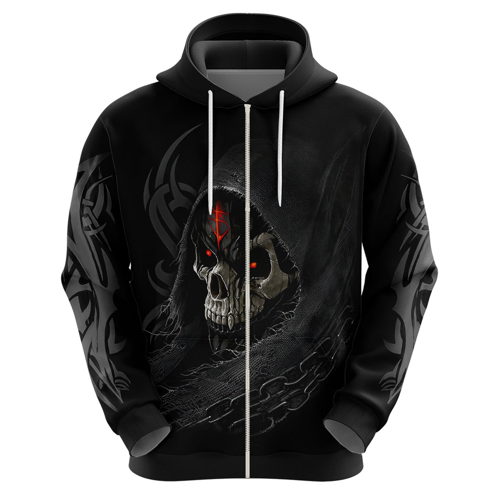 Skull Hoodie Black Reaper DT01 Skull Hoodie Black Reaper DT01