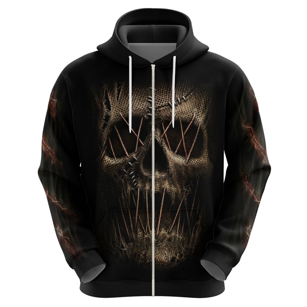 Skull Hoodie Mummy Face Inside DT01 Skull Hoodie Mummy Face Inside DT01