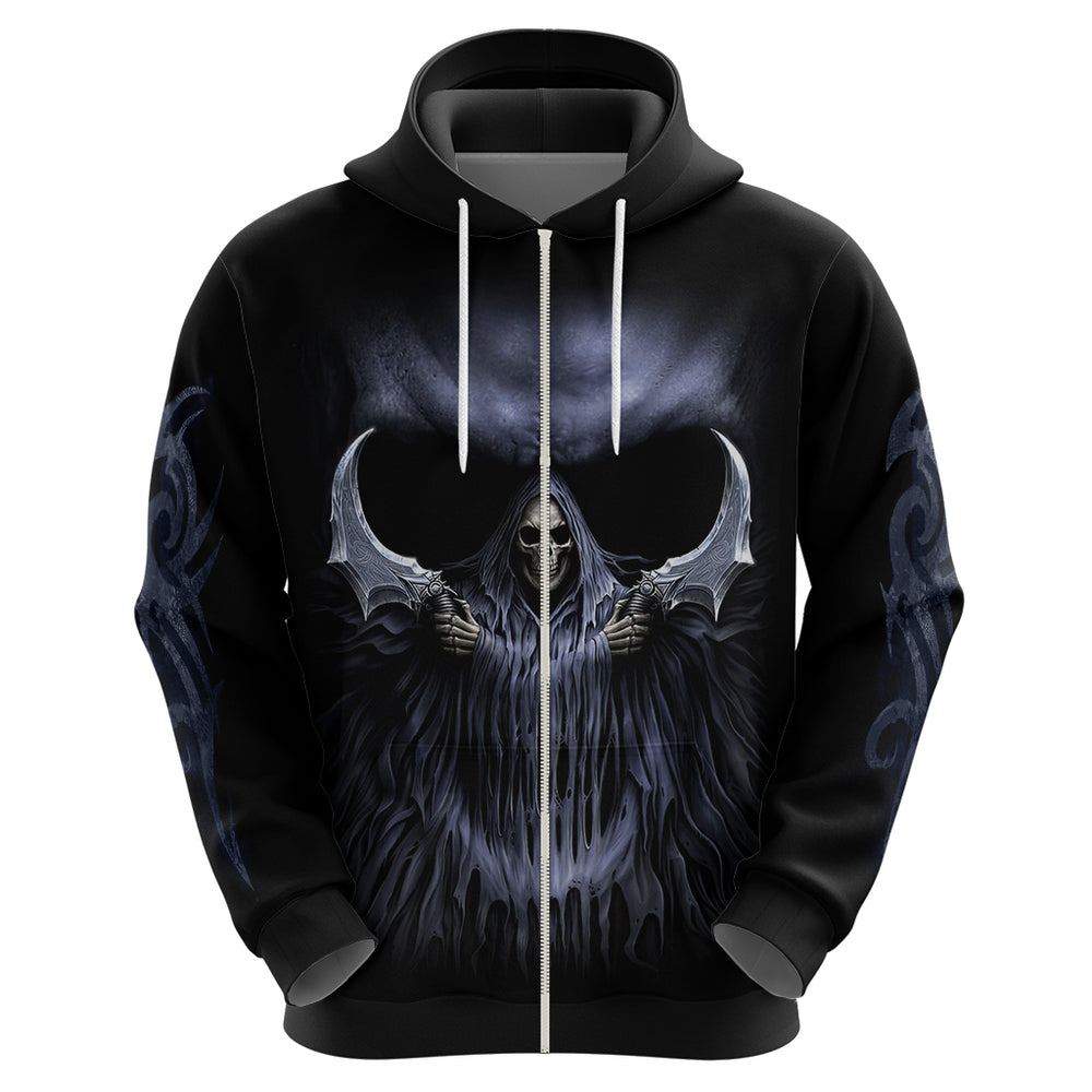 Skull Hoodie Purple Death Reaper DT01 Skull Hoodie Purple Death Reaper DT01