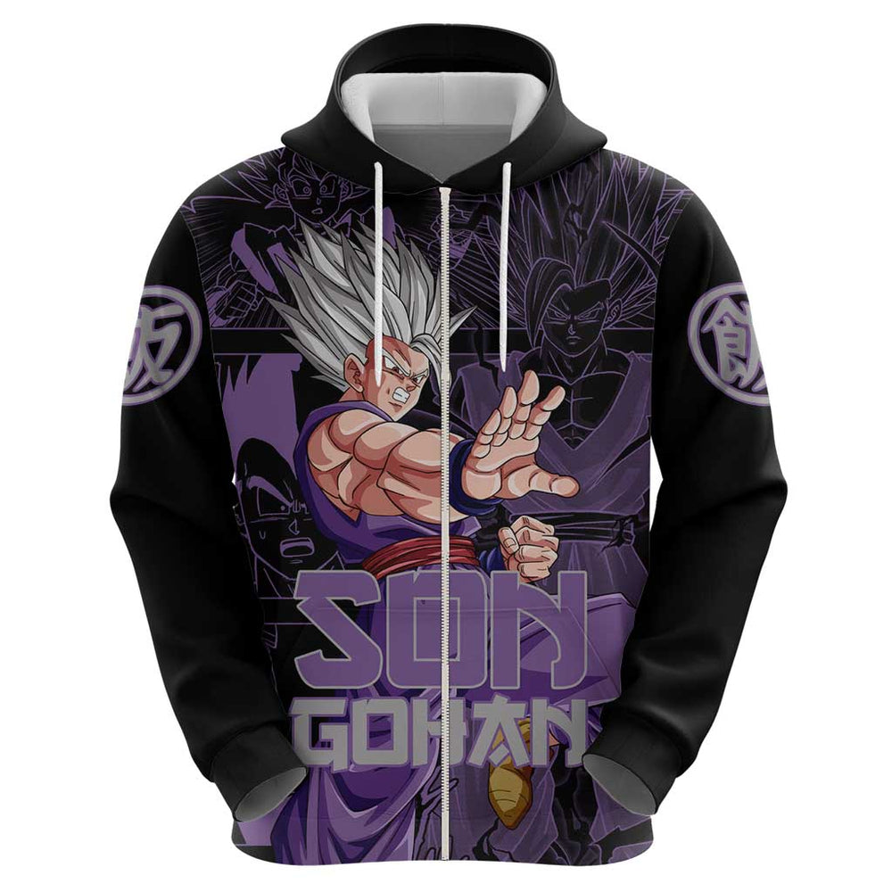Son Gohan - Dragon Ball Hoodie Pattern Anime Mix Manga Style Son Gohan - Dragon Ball Hoodie Pattern Anime Mix Manga Style
