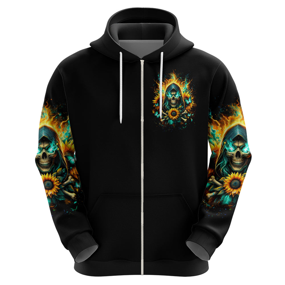 Sunflower Skull Hoodie I'm Blunt Because God Rolled Me That Way DT01 Sunflower Skull Hoodie I'm Blunt Because God Rolled Me That Way DT01