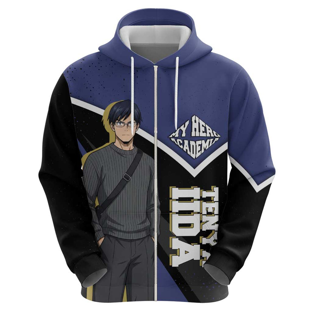 Tenya Iida My Hero Academia Hoodie Anime Grunge Splatter Graphic Style Tenya Iida My Hero Academia Hoodie Anime Grunge Splatter Graphic Style