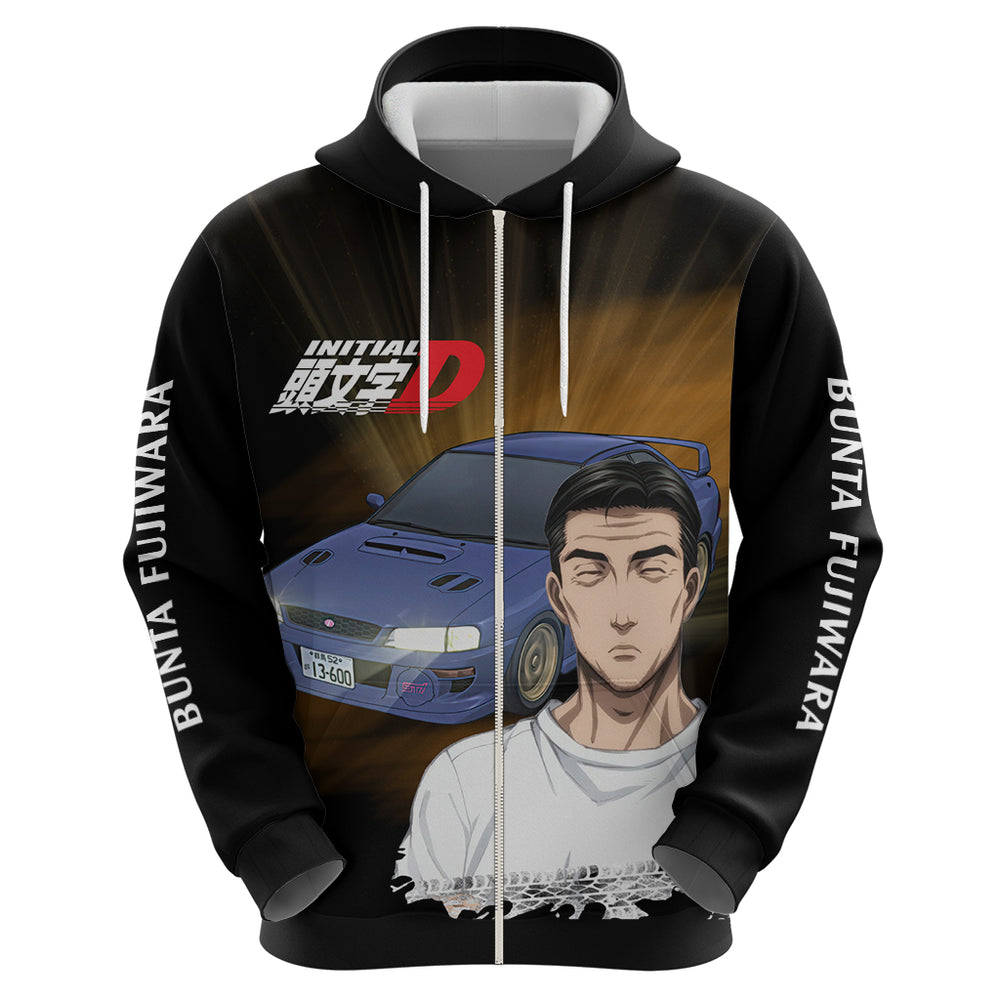 Bunta Fujiwara Initial D Hoodie Manga Mix Anime Style Bunta Fujiwara Initial D Hoodie Manga Mix Anime Style