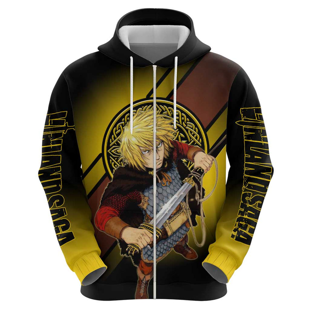 Thorfinn Norse Avenger Hoodie Viking Manga Illustration Style Thorfinn Norse Avenger Hoodie Viking Manga Illustration Style