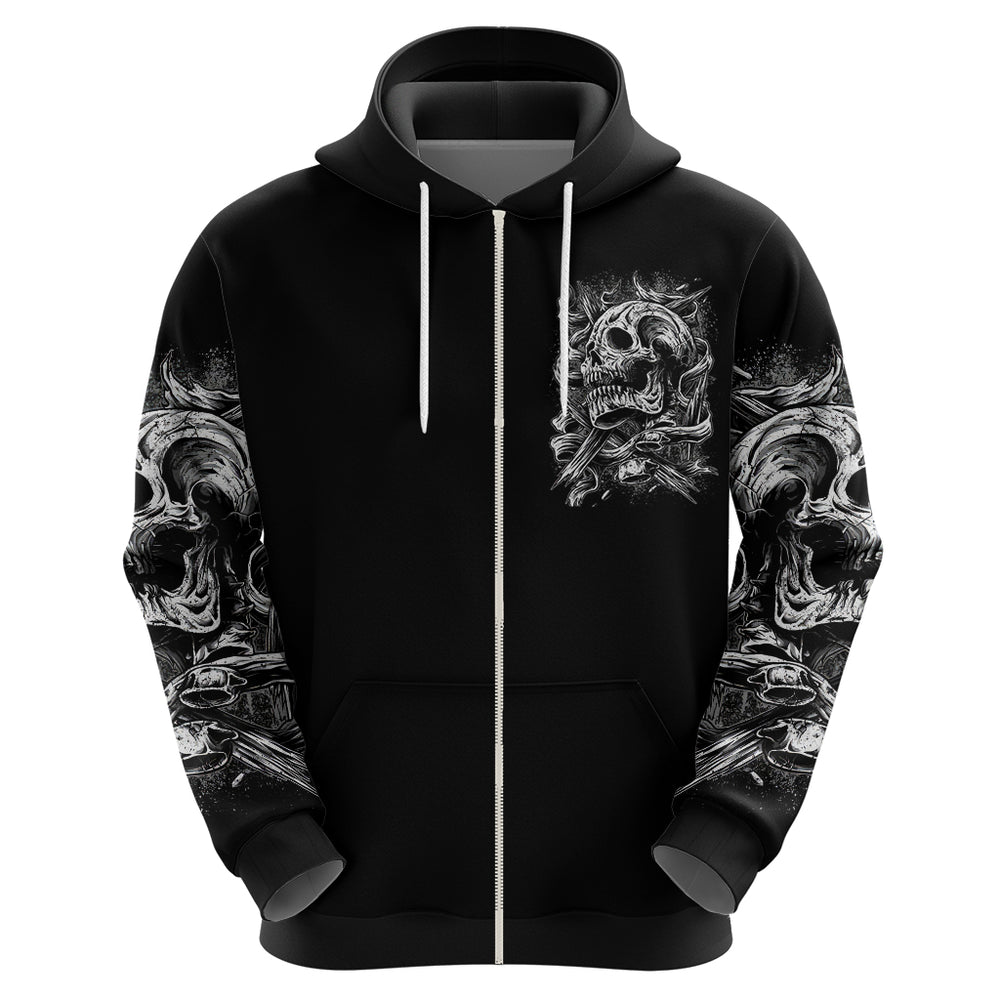 Three Skull Hoodie Stuck Between Idk Idc And Idgaf DT01 Three Skull Hoodie Stuck Between Idk Idc And Idgaf DT01