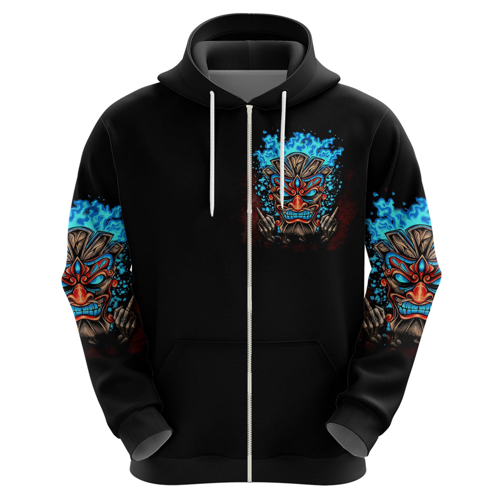 Tiki Skull Hoodie I Give A Fuck Is Broken But My Go Fuck Yourself DT01 Tiki Skull Hoodie I Give A Fuck Is Broken But My Go Fuck Yourself DT01