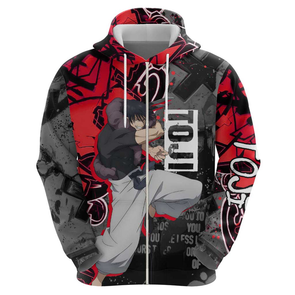 Toji Fushiguro Hoodie Urban Graffiti Anime Style Toji Fushiguro Hoodie Urban Graffiti Anime Style