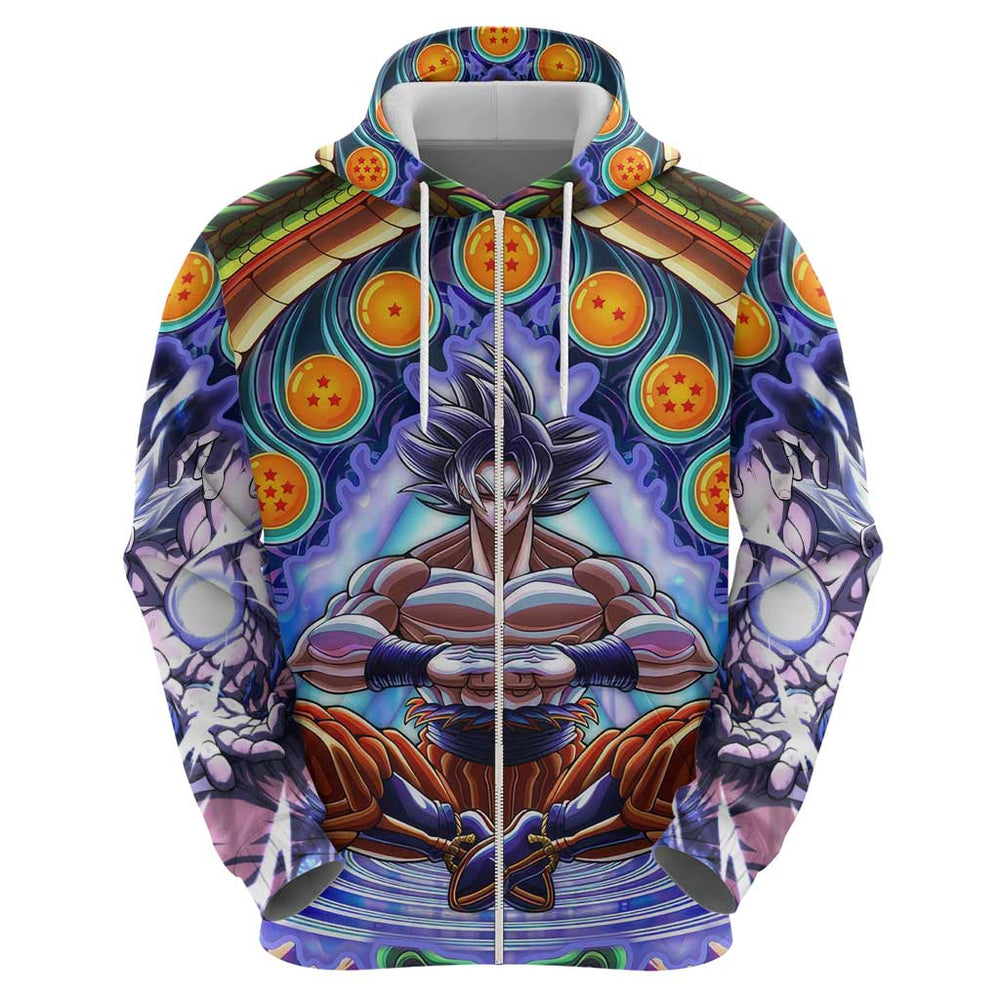 Trippy Ultra Instinct Goku Dragon Ball Z Hoodie Anime Trippy Style Trippy Ultra Instinct Goku Dragon Ball Z Hoodie Anime Trippy Style