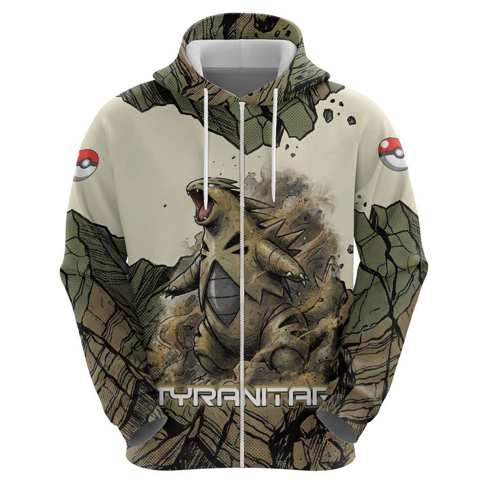 Tyranitar Rock Smash Hoodie Tyranitar s Seismic Roar - Monster of the Mountains Tyranitar Rock Smash Hoodie Tyranitar s Seismic Roar - Monster of the Mountains