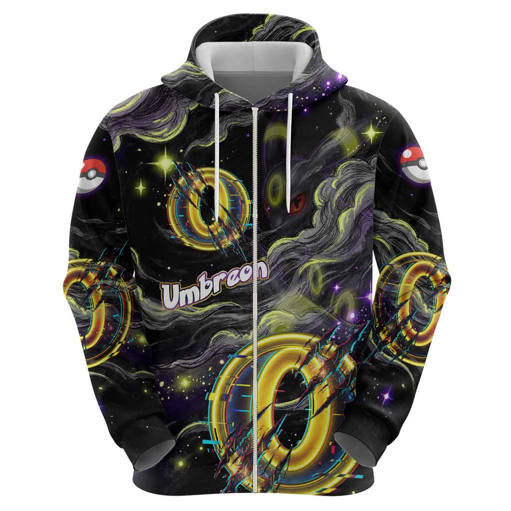 Umbreon Hoodie Cosmic Neon Galaxy Art Umbreon Hoodie Cosmic Neon Galaxy Art